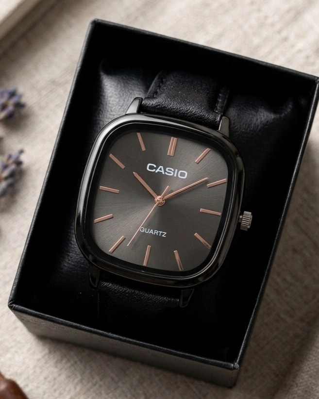 Montre Mixte casio all black | Coffret offert